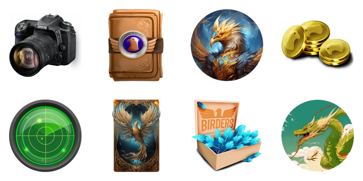 Icons und Illustrationen aus dem Spiel